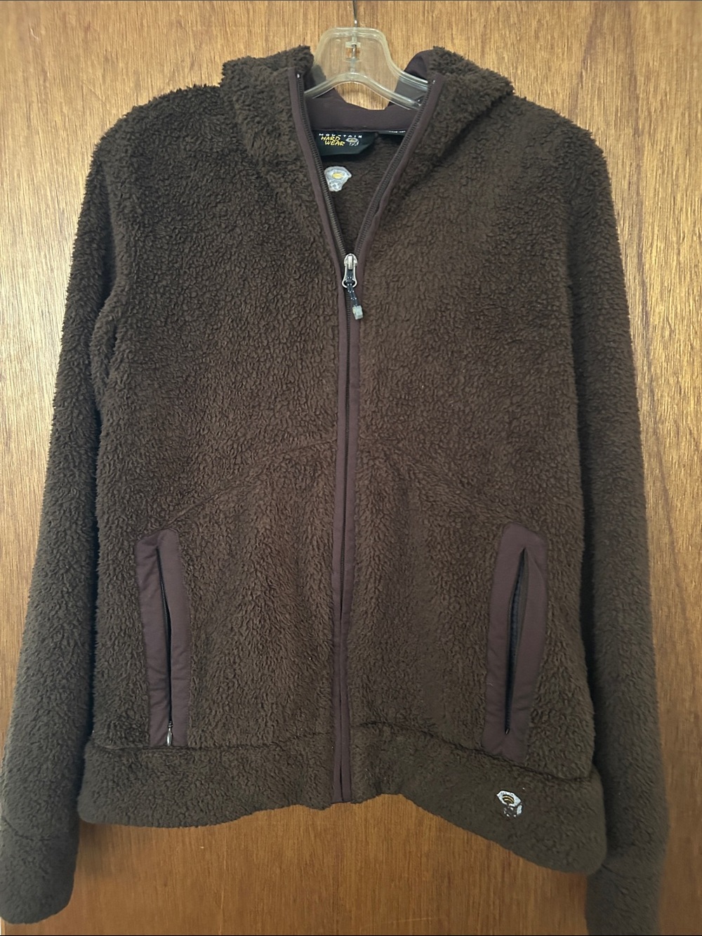 Women’s Mountain Hardware Brown Sherpa Zip-Up Hoodie Jacket size Medium